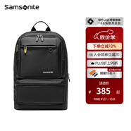 Samsonite新秀麗雙肩背包男時尚多功能電腦包韓版休閑書包商務(wù)通勤包36B 黑色36b*09003