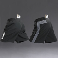 LI NING李寧跑步短褲男款可放手機運動(dòng)馬拉松專(zhuān)用后腰口袋腰包五分褲速干 一次買(mǎi)兩件，替換無(wú)憂(yōu)更優(yōu)惠【后腰口袋款】 M