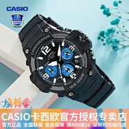 卡西歐（CASIO） 男表女表卡西歐手表男女情侶表學生時尚運動表太陽能雙顯電子表 MCW-100H-1A2VDF多啦A夢