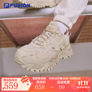 FILA FUSION斐樂女鞋經(jīng)典硬糖鞋厚底鞋時尚運動休閑鞋 【夏威夷果黃-MS】 硬糖鞋1代 39