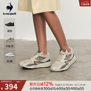樂(lè)卡克（Le coq sportif）法國(guó)公雞2025年新品男女同款運(yùn)動(dòng)復(fù)古跑鞋 卡其/灰 42