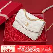 蔻一（Cnoles）包包真牛皮女士大容量單肩斜挎包高端鏈條小方包生日禮物送女友