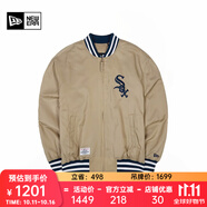 NEW ERA紐亦華MLB棒球NY夾克刺繡春秋男女情侶運(yùn)動(dòng)休閑外套 13546437-卡其色 SOX 2XL