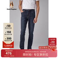 暇步士（Hush Puppies）男裝秋冬男士直筒寬松牛仔褲 055中藍2 38