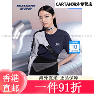 斯凱奇（Skechers）情侶T恤短袖男女春夏透氣涼感休閑體恤運動(dòng)上衣女223U046 海軍藍/00DU 2XL 均碼