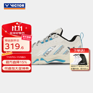 威克多（VICTOR）羽毛球鞋 透氣耐磨止滑U2.5標(biāo)準(zhǔn)楦進(jìn)階級(jí)全面類羽球鞋 STORM風(fēng)暴 L（暖白） 37 (230mm)
