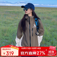 駱駝【三防】女裝沖鋒衣外套年夏季新款男女拼色防水防風(fēng)夾克