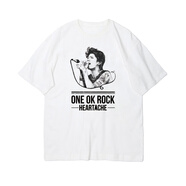 滄瀚ONE OK ROCK日本搖滾樂隊(duì)T恤 OOR音樂重金屬J-Rock演唱會(huì)周邊應(yīng)援 B款白色 XL 175-180cm/140-160斤