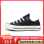 匡威（Converse）1970s帆布鞋經(jīng)典三星標(biāo)男女鞋休閑時(shí)尚百搭男鞋女鞋復(fù)古運(yùn)動(dòng)鞋 162058C 經(jīng)典黑【低幫1970s】 37