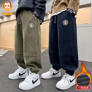 恒源祥男童加絨褲子秋冬款2025冬季新款兒童棉運動(dòng)褲一體絨中大童厚衛褲 藏青+軍綠【加絨2條裝】燈芯絨 170 【推薦155-165CM】