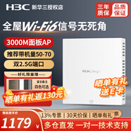 華三（H3C） Magic商用家用無(wú)線AP 支持POE供電 智能家居無(wú)線wifi覆蓋 FA3010L 3000M/2.5G光口AP面板