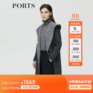 PORTS 寶姿秋冬新品女裝淡雅大衣ALM9C021LFF118 灰色混色 S (4)