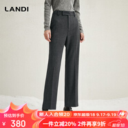 藍(lán)地（LANDI）格雷系深灰色女士西裝褲正裝修身直筒褲秋冬新品 城堡灰 S