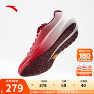 安踏（ANTA）柏油路霸3V丨Vibram耐磨防滑跑步鞋男氮科技運(yùn)動(dòng)鞋 象牙白/大學(xué)紅-12 42.5 (265mm)