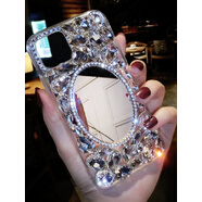 OTHER水鉆適用15殼11補(bǔ)妝鏡子13女神8ls防摔x矽膠14x大氣xs 白色水鉆鏡子 iPhone6sPlus