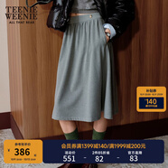 Teenie Weenie小熊女裝冬裝通勤感氣質(zhì)半身裙蓬蓬裙短裙 中灰色 S (160)