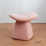 戰(zhàn)舵（ZHANDUO）北歐沙發(fā)凳坐墩客廳凳子創(chuàng)意客廳時尚羊羔矮凳門口玄關(guān)布藝換鞋凳 石竹粉加-羊羔絨加4個防滑腳