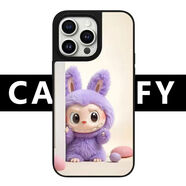 優(yōu)選CASE新款滿(mǎn)屏愛(ài)心拉布布適用于于蘋(píng)果16ProMax鏡面磁吸手機保護殼iPhone1514Pm防摔14Pro13保護12 TiFY出現拉布布-鏡面黑框 iPhone16