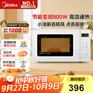 美的（Midea）變頻小清新微波爐 液晶屏幕 磨砂面板 小型20L家用 匠心工藝（PM2002）