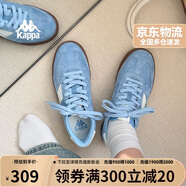 卡帕（Kappa）官方德訓(xùn)鞋男女鞋情侶同款復(fù)古低幫板鞋百搭休閑鞋子 品月藍(lán)  37 