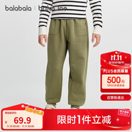 巴拉巴拉童裝兒童褲子男童女童長(zhǎng)褲2025冬加絨運(yùn)動(dòng)休閑束腳褲209425108204