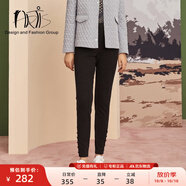 HRTIS女裝 百搭休閑黑色長(cháng)褲AS1514019-111 黑色 36