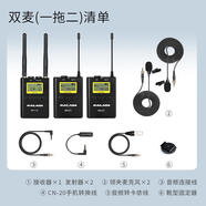 麥拉達原裝WM9S無(wú)線(xiàn)麥克風(fēng)夾領(lǐng)式衣領(lǐng)相機手機吃播收聲5號電池小蜜蜂 雙人收音WM9S一拖二送蘋(píng)果