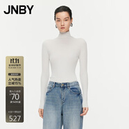 JNBY【商場同款】24秋新品長袖套頭針織衫5O9314790 100/本白 S