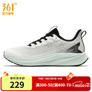 361°男鞋運動鞋【鋒熠 Ⅵ】夏季新品緩震跑鞋 羽毛白/糖霜薄荷 41