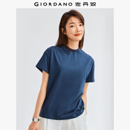 佐丹奴T恤女純棉親膚氣質(zhì)小衫女舒適寬松小高領(lǐng)t恤女短袖05322396