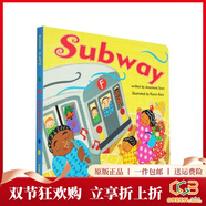 英文原版 卡倫卡茨  Karen Katz  Subway 巴士車(chē) 紙板書(shū)  兒童啟蒙早教圖畫(huà)故事 綠山墻