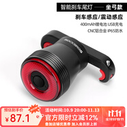 洛克兄弟（ROCKBROS）自行車尾燈USB充電騎行安全夜騎車燈警示燈公路山地車尾燈配件 智能感應(yīng)續(xù)航更長 Q5(座弓款)