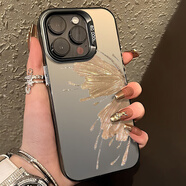 品樂(lè )盛 銀色蝴蝶適用OPPOReno15Pro手機殼Reno5C高級感ins風(fēng)全包防摔硬殼保護套網(wǎng)紅小眾超火爆創(chuàng  )意女 月光黑-金箔蝴蝶L RENO15PRO