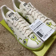 阿迪達(dá)斯 （adidas）Stan Smith 史密斯復(fù)古百搭金字淺綠尾LOGO小白鞋 EF4257 FZ2706 迪士尼大眼仔 42