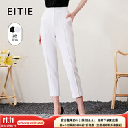 愛(ài)特愛(ài)（EITIE）時(shí)尚通勤純色高腰九分休閑褲顯瘦百搭簡(jiǎn)約春新款6905605 極光白10 L 165