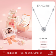 Fanci范琦星點項鏈女銀鎖骨鏈生日女友輕奢高級感禮物女士送閨蜜 生日禮盒(聯(lián)系客服付費打印照片)