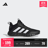 adidas OWNTHEGAME 2.0低幫團(tuán)隊(duì)款實(shí)戰(zhàn)運(yùn)動(dòng)籃球鞋男子阿迪達(dá)斯 黑/白   46