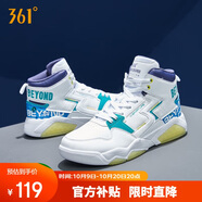 361°運(yùn)動(dòng)鞋男獵刃秋冬季高幫減震增高休閑時(shí)尚板鞋子男672036615-5