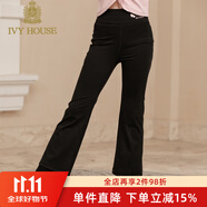 IVY HOUSE常春藤兒童裝女童喇叭褲23秋新款  柔軟彈力透氣運動緊身褲喇叭褲 黑色 110cm(110/53)