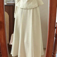 山頭林村時(shí)尚女裝套裝時(shí)髦洋氣款減齡女人味冬裝法式復古氣質(zhì)盆領(lǐng)蕾絲 半身裙 M