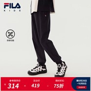 FILA【涼感功能】斐樂(lè )兒童童裝長(cháng)褲2025年秋季新款男中大童休閑褲 RD寶藍-NV 170