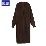 羅蒙2025新款針織開(kāi)衫毛衣外套女新款秋冬加厚寬松慵懶風(fēng)過(guò)膝長(cháng)款水貂 咖啡色 S
