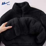 回力搖粒絨外套女2026年新款秋冬加絨加厚上衣小個(gè)子毛絨抓絨開(kāi)衫衛衣