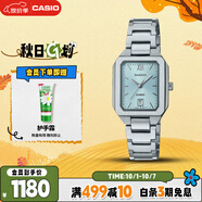 卡西歐（CASIO）手表女士SHEEN簡(jiǎn)約石英腕表冰晶藍送女友SHE-4555D-2A