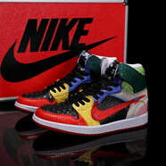 NIKEAir Jordan 1 聯(lián)名款七色蟒蛇皮高幫男女定制球鞋換皮 Air Jordan1 聯(lián)名款七色蟒蛇皮高幫 35.5