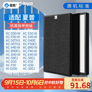 簡克（JIANKE）適配夏普空氣凈化器過濾網(wǎng)濾芯 KC-50TH1/2/G50/F40/B40-W 默認88