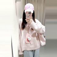 園翌溫柔風(fēng)粉色圓領(lǐng)毛衣女裝秋冬季2025減齡甜美套頭純色針織上衣 粉色毛衣【單件】【古著(zhù)/毛毛上 S 40/45kg 【現貨速發(fā)】贈運費險