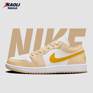 耐克（NIKE）【潮】Air Jordan aj1板鞋女子新款低幫休閑輕便透氣運動(dòng)籃球鞋 DC0774-170（米黃） 39