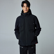 Dickies大容量口袋連帽寬松外套城市輕戶(hù)外夾克男女情侶 黑色 XL