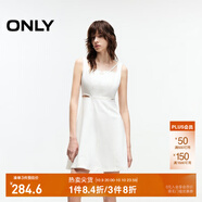ONLY2025秋季新款休閑淑女風(fēng)純色顯瘦牛仔短裙連衣裙女|125142025 J2G 米白色 M